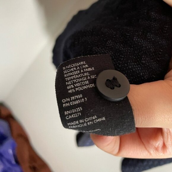 COS Navy Textured Button Front Cardigan size XS - Picture 5 of 5